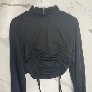 black ruched top